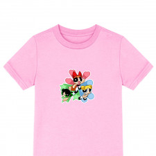 Powerpuff Girls Group Tee Shirt T-Shirt Short Sleeve - Character Shape Powers Art Stars Hearts Circles