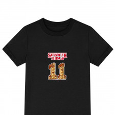 Stranger Things Eleven Tee Shirt T-Shirt Short Sleeve - Eleven Eggos With Chocolate Art