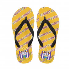 RSC Anderlecht Football Club Flip Flops Thongs V-Strap Sandals - Anderlecht Football Club Medley Monogram Wordmark