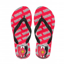 Urawa Red Diamonds Flip Flops Thongs V-Strap Sandals - Diamonds Football Club Medley Monogram Wordmark