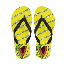 KV Oostende Challenger Pro League Flip Flops Thongs V-Strap Sandals - Oostende Football Club Medley Monogram Wordmark