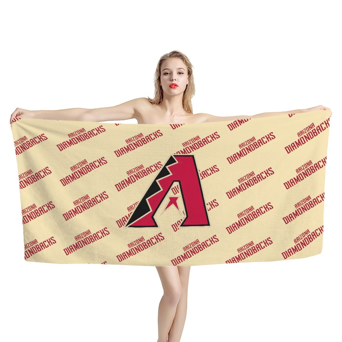 MLB Arizona Diamondbacks Bath Beach Towel - Arizona Diamondbacks Medley Monogram Wordmark