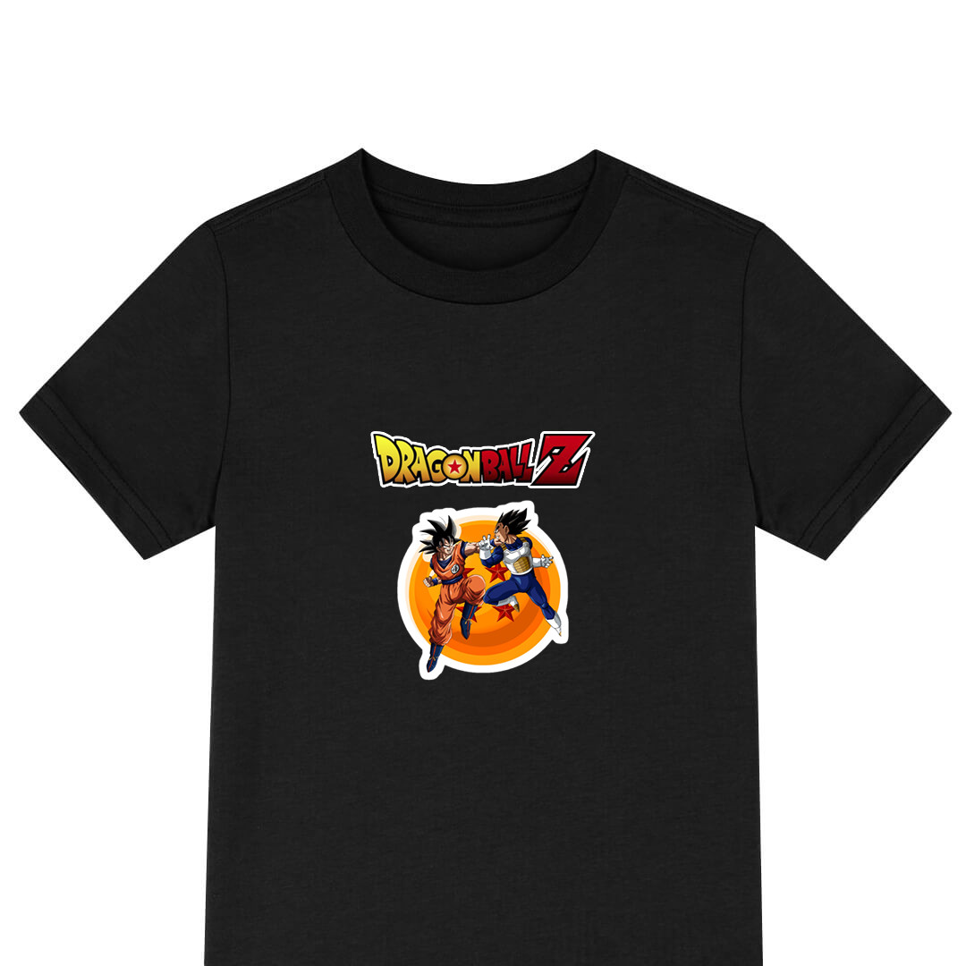 Dragon Ball Tee Shirt T-Shirt Short Sleeve - Goku And Vegeta Fight Sticker