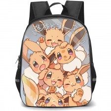 Pokemon Eevee Backpack StudentPack - Eevee On Top Of Each Other Watercolor Art