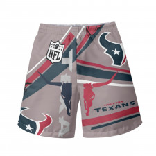 NFL Houston Texans Beach Shorts Swim Pants Swimming Trunks - Houston Texans Mania Collage Logo
