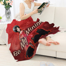 Minions Scarlet Blanket Throw - Scarlet Overkill Be My Minion Illustration