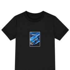 Nissan Tee Shirt T-Shirt Short Sleeve - Nissan Skyline GTR Blue Illustration Art