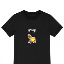 Kirby Tee Shirt T-Shirt Short Sleeve - Kirby, King Dedede, Meta Knight, Bandana Waddle Dee On Warp Star