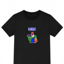Roblox Rainbow Friends Tee Shirt T-Shirt Short Sleeve - Characters with Purple In Jail Cartoon Art