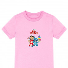 Lilo & Stitch Tee Shirt T-Shirt Short Sleeve - Lilo And Stitch Holding Ice Cream