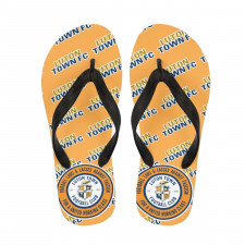Luton Town FC Flip Flops Thongs V-Strap Sandals - Luton Football Club Medley Monogram Wordmark