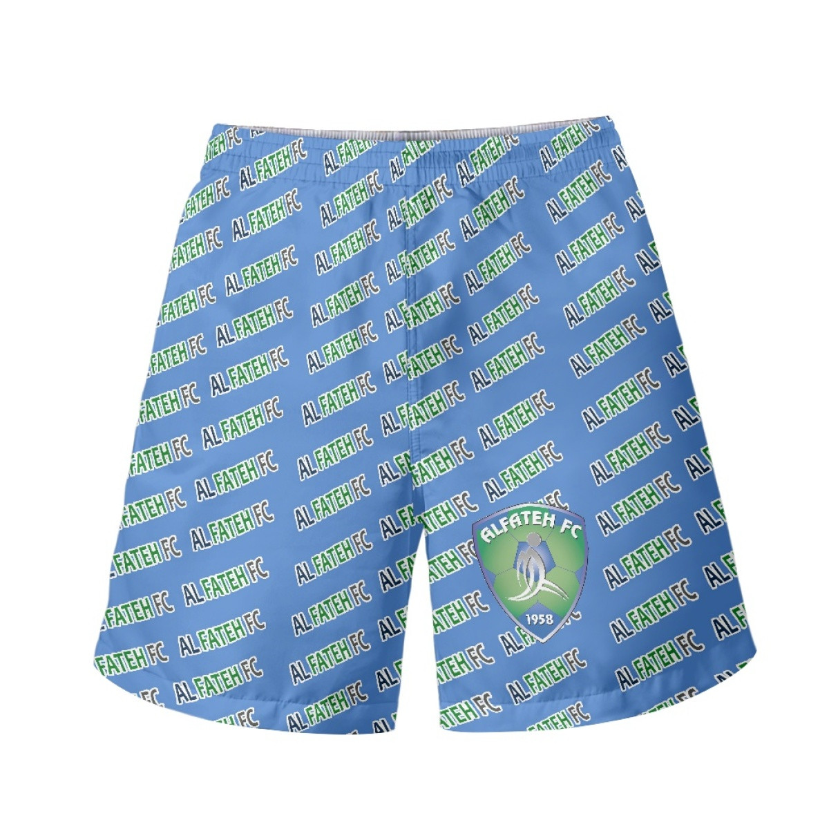 AL Fateh FC Football Club Beach Shorts Swim Pants Swimming Trunks - Fateh Football Club Medley Monogram Wordmark
