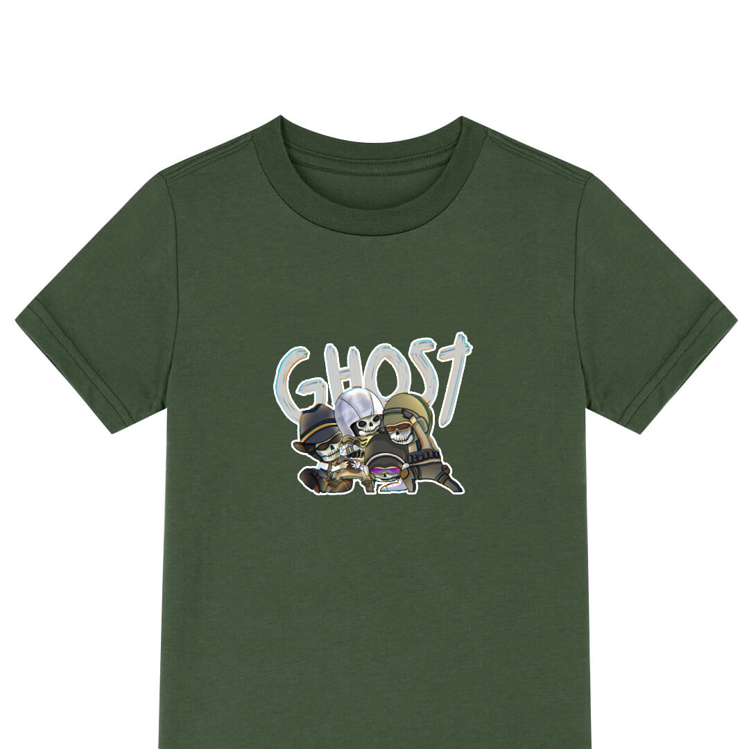 Call Of Duty Ghost Tee Shirt T-Shirt Short Sleeve - Mini Ghosts Chibi Art