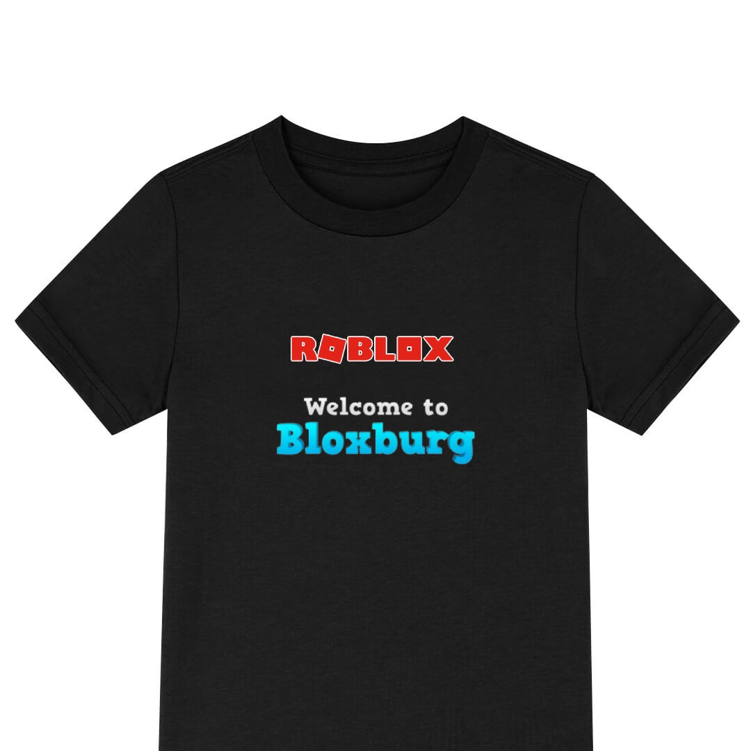 Roblox BloxBurg Tee Shirt T-Shirt Short Sleeve - BloxBurg Blue Logo