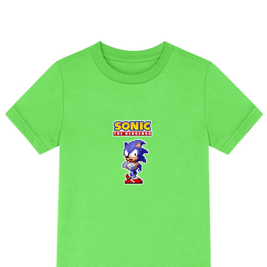 Sonic The Hedgehog Sonic Tee Shirt T-Shirt Short Sleeve - Sonic Pixel Art