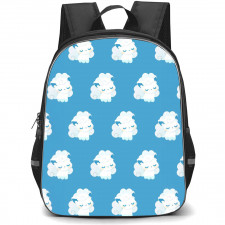 Pokemon Alolan Vulpix Backpack StudentPack - Alolan Vulpix Pattern Art Blue Background