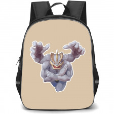 Pokemon Machamp Backpack StudentPack - Machamp Attack Anime Art