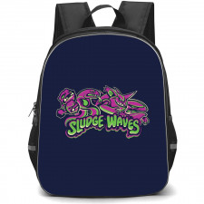 Pokemon Backpack StudentPack - Pokemon Sludge Waves Logo Blue Background