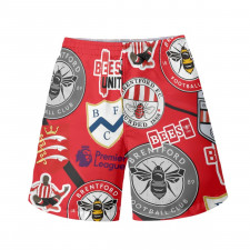 Brentford F.C Beach Shorts Swim Pants Swimming Trunks - Brentford F.C Mania Collage Logo
