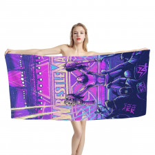 WWE Daniel Bryan Bath Beach Towel - Daniel Bryan Champion Belt Cartoon Art