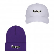Eminem Baseball Cap Beanie Hat - Eminem Retro Logo Sticker