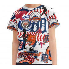 MLB Detroit Tigers Tee T-Shirt - Detroit Tigers Mania Collage Logo