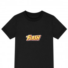 Superman Tee Shirt T-Shirt Short Sleeve - Flash Logo Large