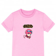 League of Legends VI Tee Shirt T-Shirt Short Sleeve - VI Cute Potrait Chibi Art