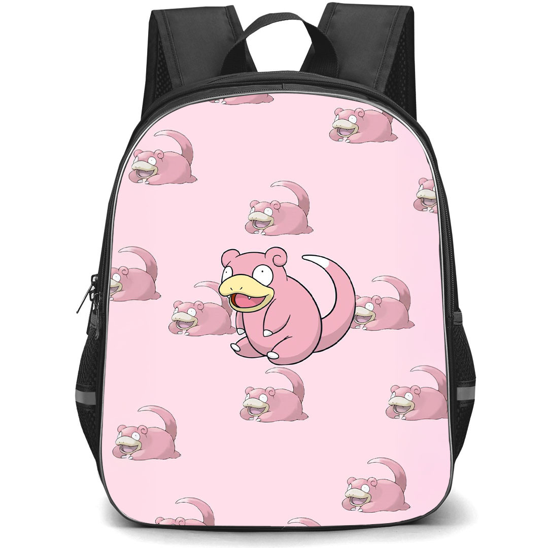 Pokemon Slowbro Backpack StudentPack - Slowbro Prone Pattern Background