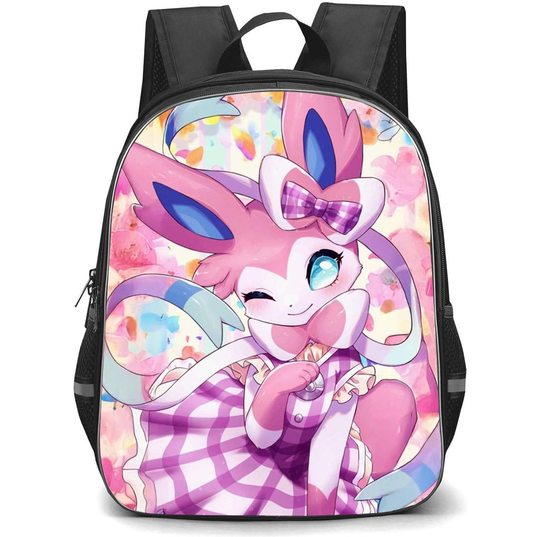 Pokemon Sylveon Backpack StudentPack - Sylveon Wink Anime Art