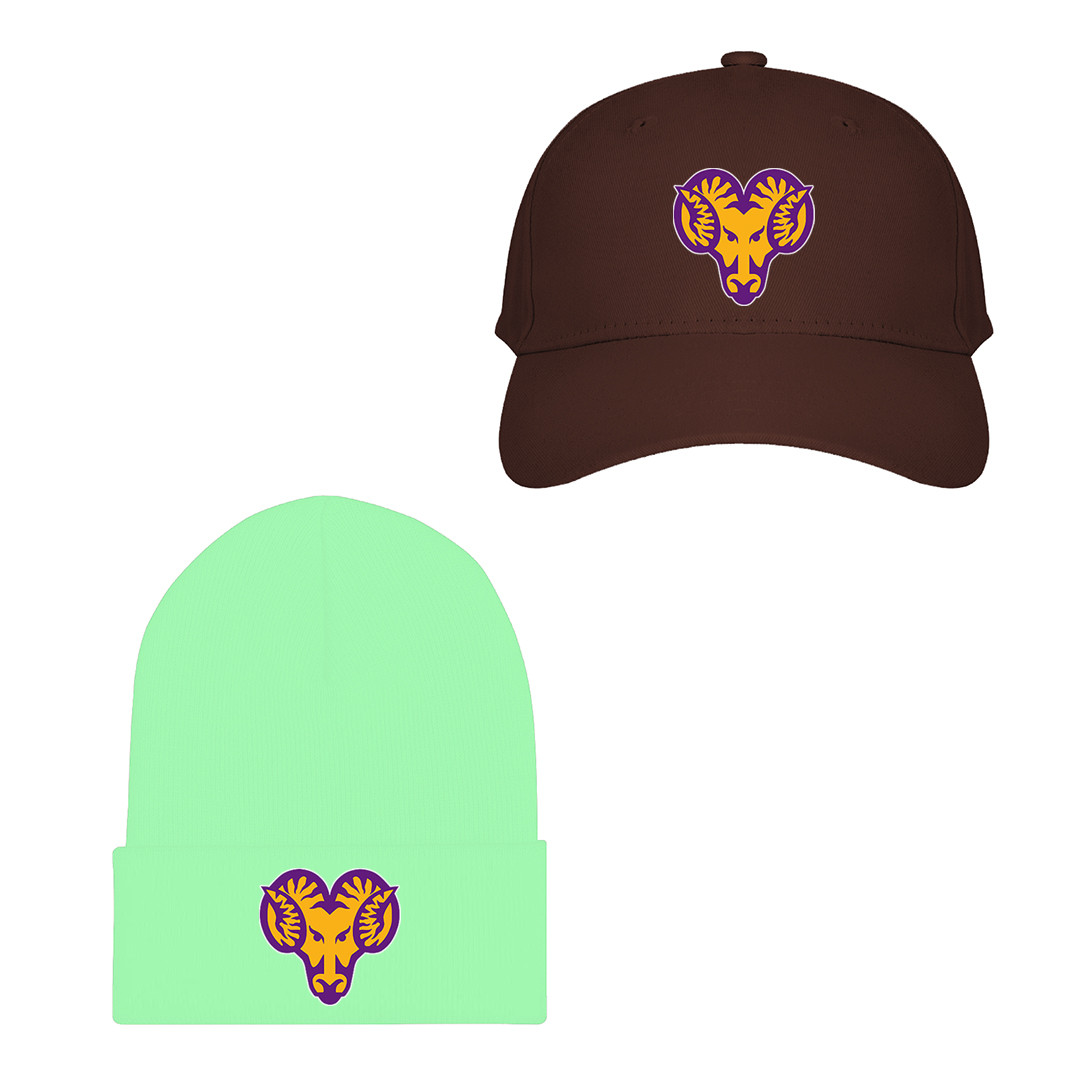 Golden Rams West Chester University Baseball Cap Beanie Hat - Golden Rams West Chester University College Football Team Single Logo