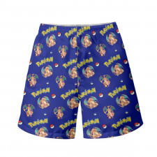 Pokemon Beach Shorts Swim Pants Swimming Trunks - Charmander Charmeleon Charizard Evolution Cartoon Art Series