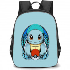 Pokemon Squirtle Backpack StudentPack - Squirtle Hold Pokeball Vintage Art
