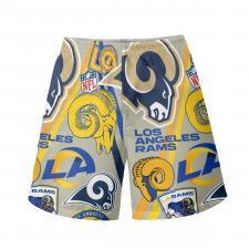 NFL Los Angeles Rams Beach Shorts Swim Pants Swimming Trunks - Los Angeles Rams Mania Collage Logo