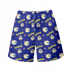 Pokemon Mareep Beach Shorts Swim Pants Swimming Trunks - Mareep Character Series Art