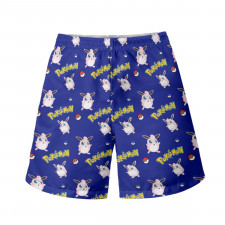Pokemon Wigglytuff Beach Shorts Swim Pants Swimming Trunks - Wigglytuff Character Series Art