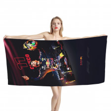 F1 Formula One Sergio Perez Bath Beach Towel - Sergio Perez Celebration Wpap Art