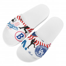 MLB Los Angeles Dodgers Slides Pool Slider Slide On Sandals - Los Angeles Dodgers Mania Collage Logo