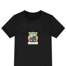 Star Wars Grogu Tee Shirt T-Shirt Short Sleeve - Grogu And Mandalorian Best Dad In The Galaxy Sticker