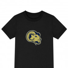 Rams Shepherd University Tee Shirt T-Shirt Short Sleeve - Rams Shepherd University College Football Team Single Logo