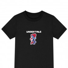 Undertale Undyne Tee Shirt T-Shirt Short Sleeve - Undyne Jumping Side Portrait Cartoon Art