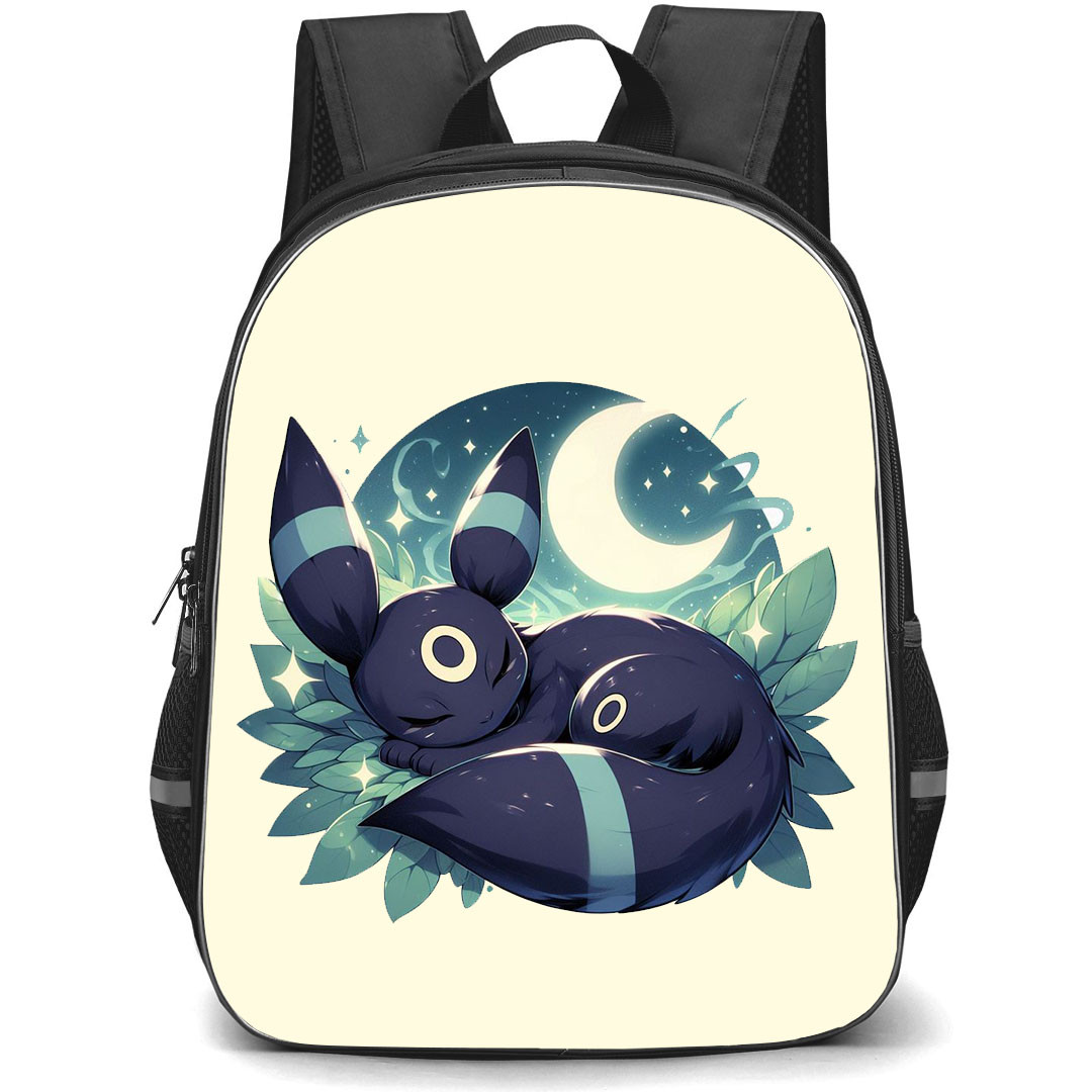 Pokemon Umbreon Backpack StudentPack - Umbreon Sleep Moon Background