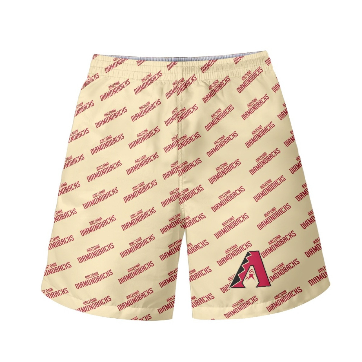 MLB Arizona Diamondbacks Beach Shorts Swim Pants Swimming Trunks - Arizona Diamondbacks Medley Monogram Wordmark