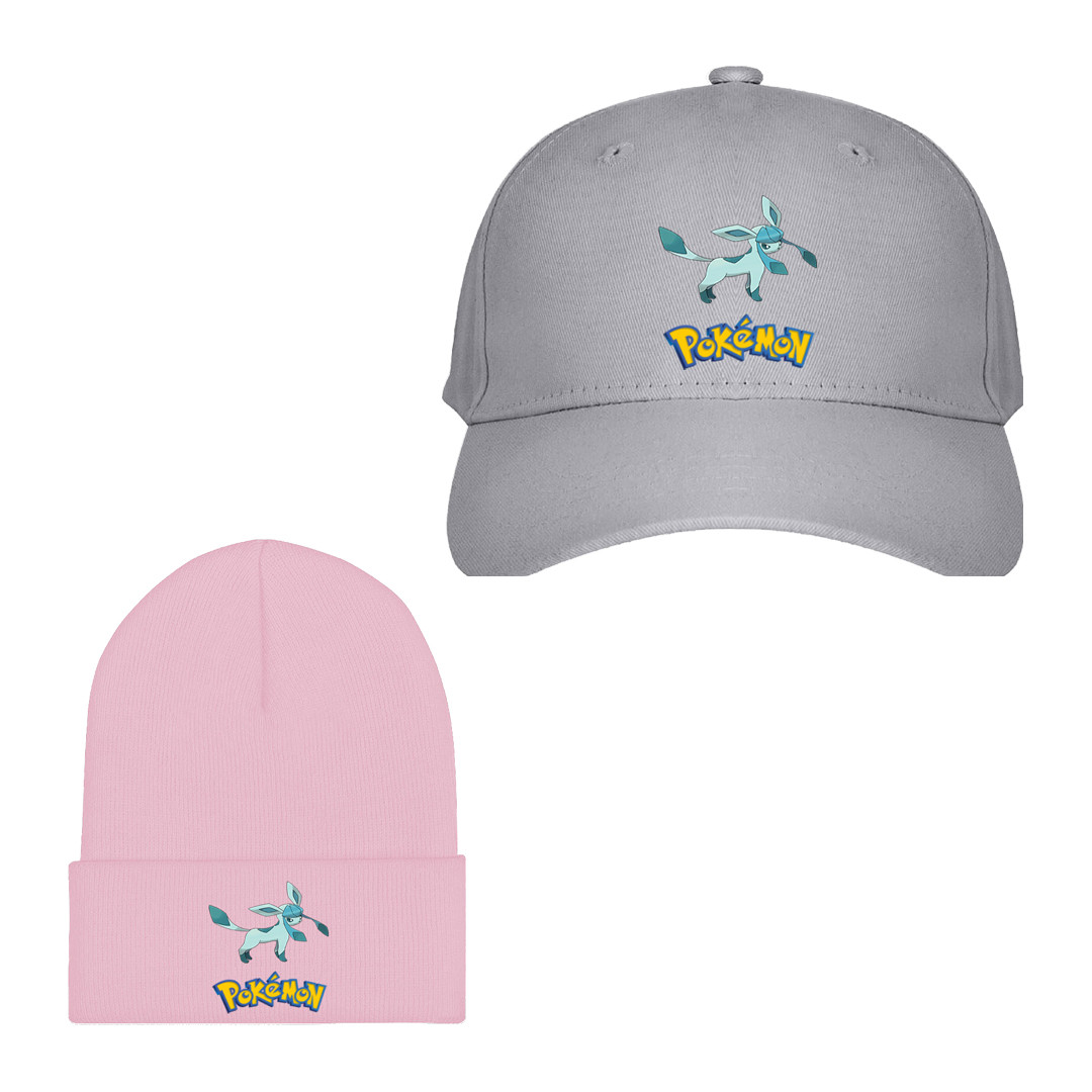 Pokemon Glaceon Baseball Cap Beanie Hat - Glaceon Character Series Art