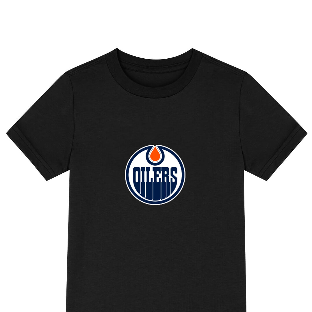 NHL Edmonton Oilers Tee Shirt T-Shirt Short Sleeve - Edmonton Oilers Team Single Logo