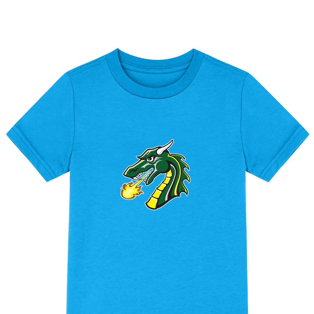 Dragons Tiffin University Tee Shirt T-Shirt Short Sleeve - Dragons Tiffin University College Football Team Single Logo