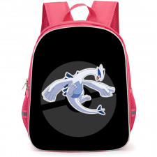 Pokemon Lugia Backpack StudentPack - Lugia Flying Anime Black Background