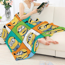 Minions Blanket Throw - Minions Illustration Collage