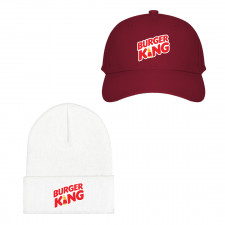Burger King Baseball Cap Beanie Hat - Burger King Logo Sticker