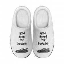 Porsche Slippers - Porsche Need Money For Porsche Grayscale Poster